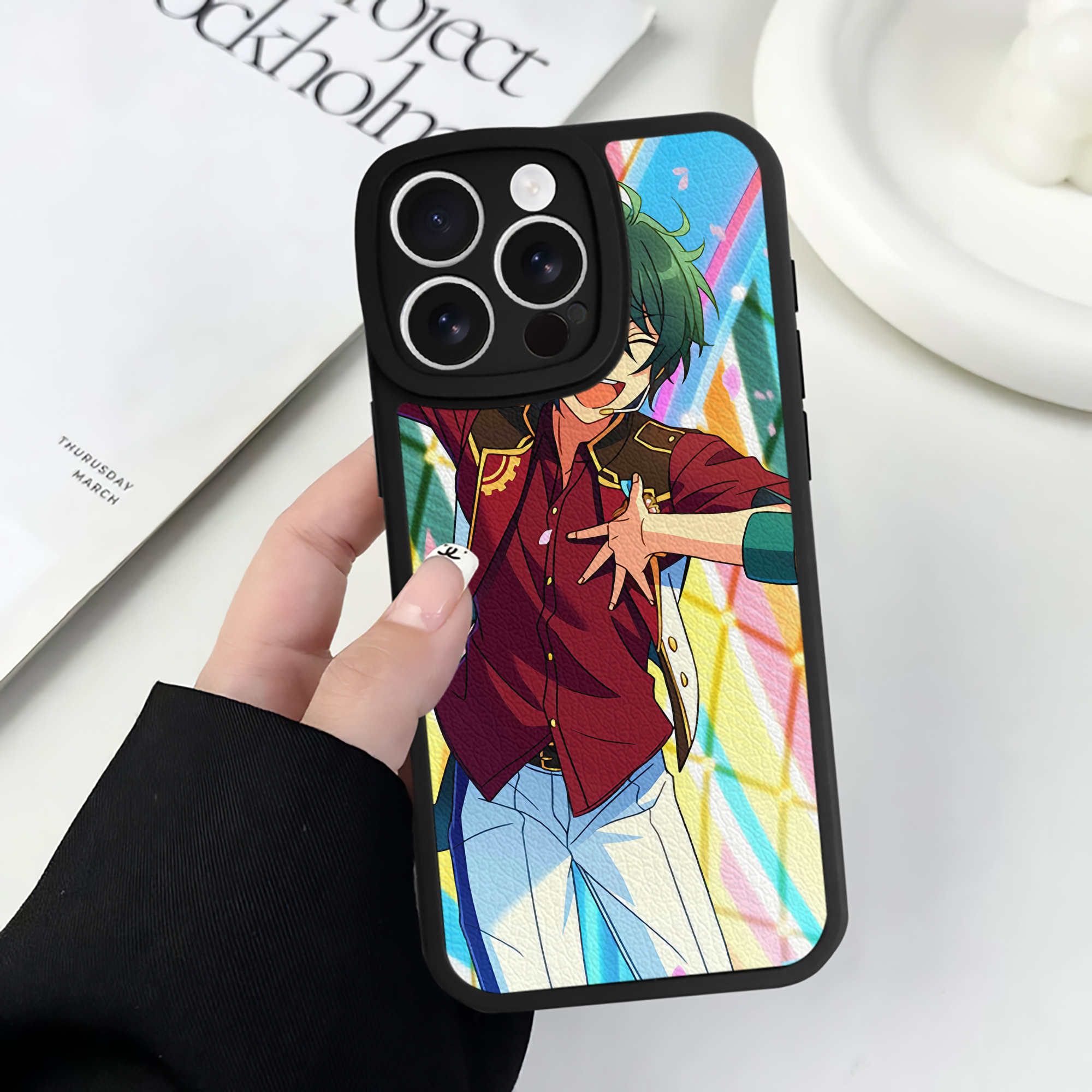 （画像用） あんさんぶるスターズ! Ensemble Stars 【iPhone 16シリーズ対応】シリコンスマホケース（レザー調） 材質：シリコン